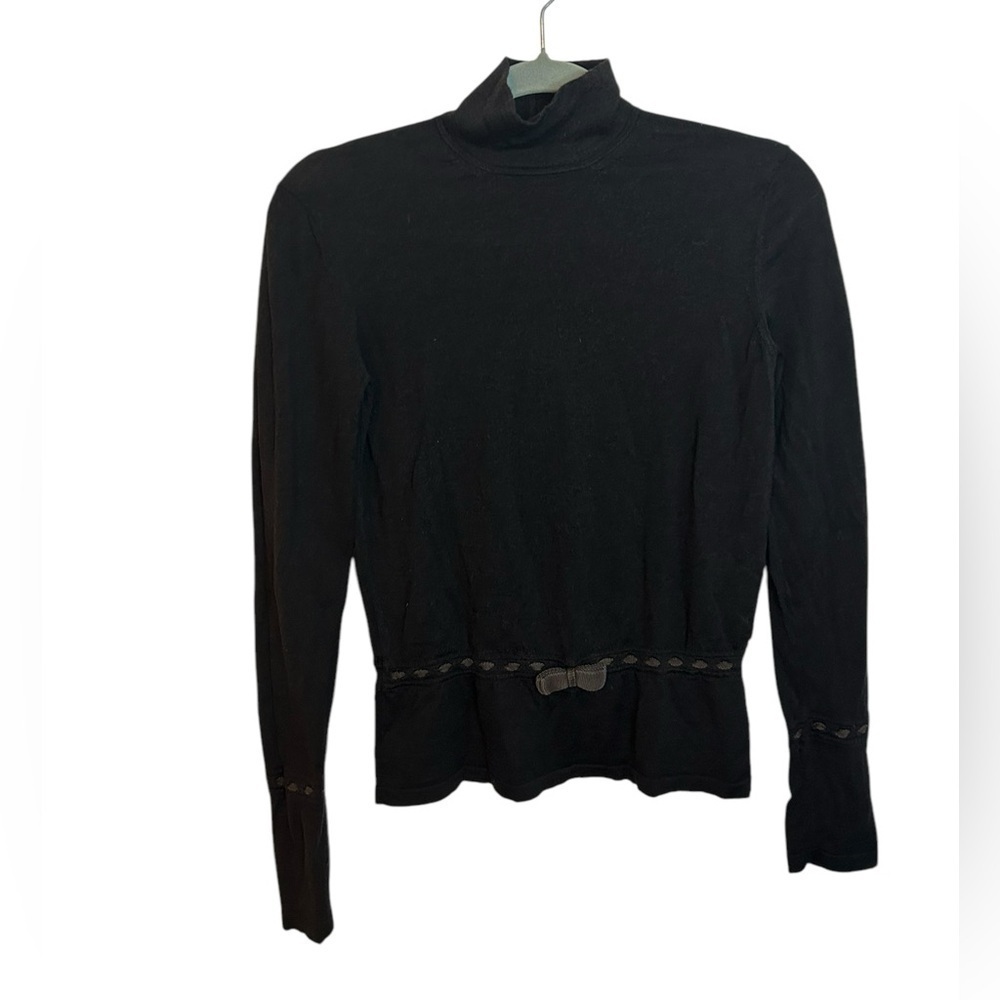 Loewe Wool Cashmere Turtleneck Bow Sweater
